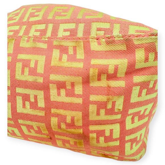 Fendi Zucca Zuccino Pink Canvas Pochette Shoulder Bag - Picture 10 of 16